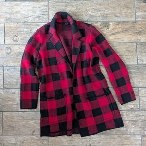 Talbots Plaid Cardigan
